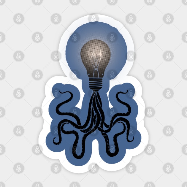 Octopus bulb Sticker by barmalisiRTB
